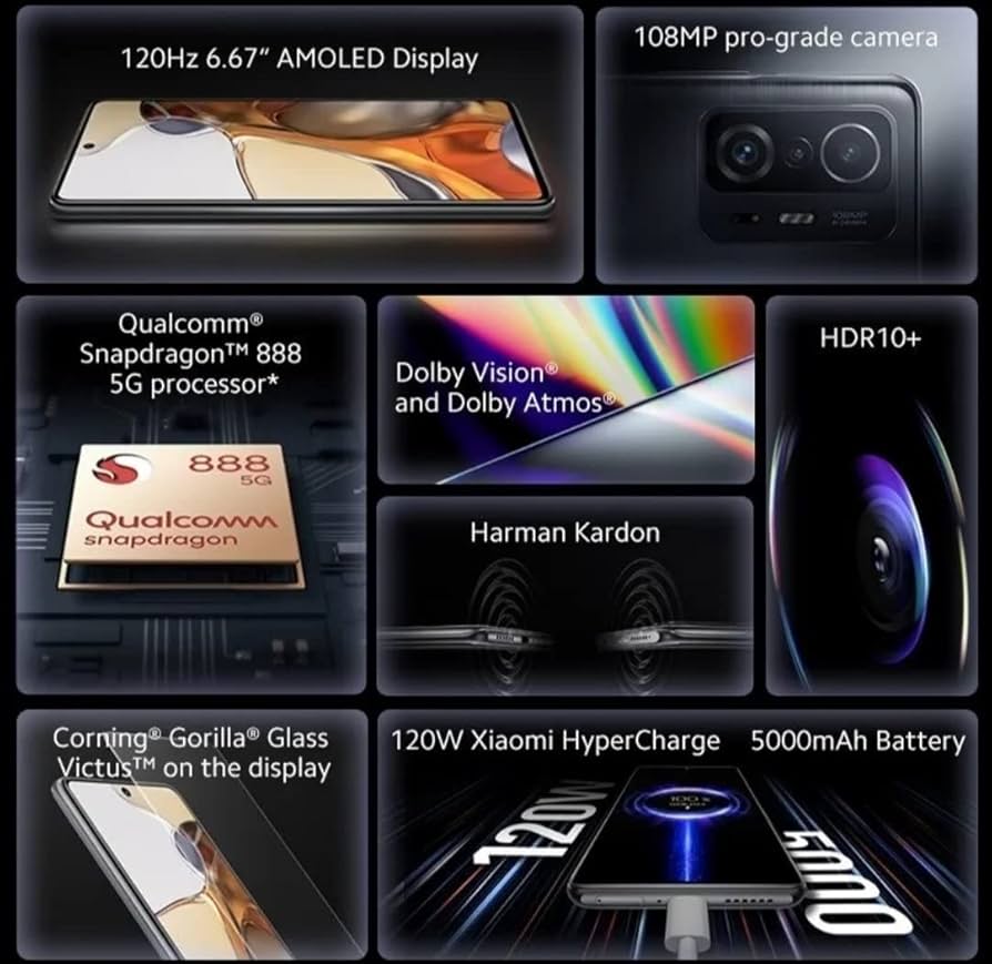 Amazon.com: Xiaomi 11T 5G + 4G Volte (128GB, 8GB) 6.67